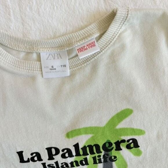 Zara La Palmera Shirt Size 6 Years - Picture 5 of 6